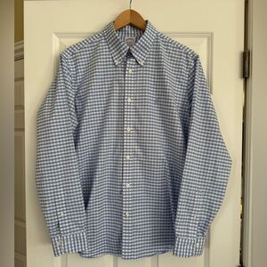 Men’s Brooks Brothers Regent Fit Button down Blue/White Check, size Large, EUC